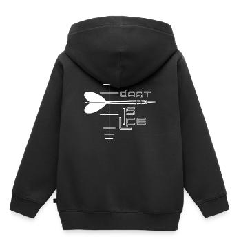 jeu de fléchettes - Sweat Premium à capuche enfant bio - noir - Dos - AI Model Kid Male (0cm)