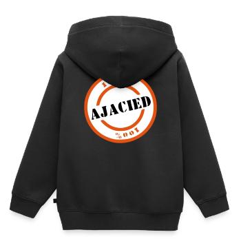 Ajacied - Kids Premium Organic Hoodie - black - Back - AI Model Kid Male (0cm)