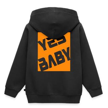chéri - Sweat Premium à capuche enfant bio - noir - Dos - AI Model Kid Male (0cm)