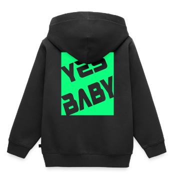 chéri - Sweat Premium à capuche enfant bio - noir - Dos - AI Model Kid Male (0cm)