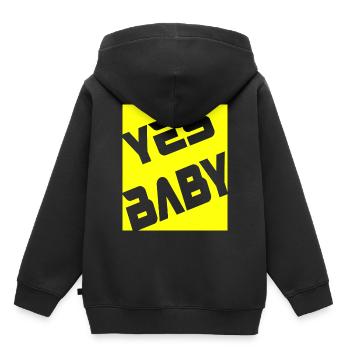 chéri - Sweat Premium à capuche enfant bio - noir - Dos - AI Model Kid Male (0cm)
