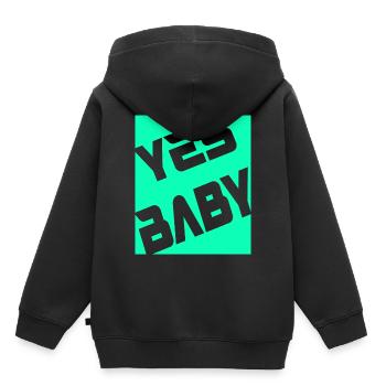 chéri - Sweat Premium à capuche enfant bio - noir - Dos - AI Model Kid Male (0cm)