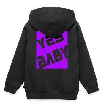 chéri - Sweat Premium à capuche enfant bio - noir - Dos - AI Model Kid Male (0cm)