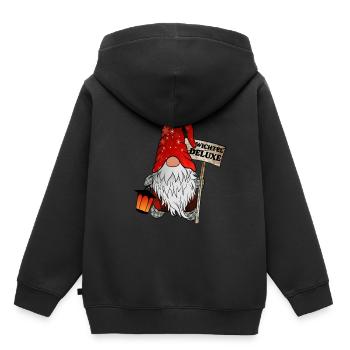 Gnome Deluxe – The Exclusive Christmas Gnome - Kids Premium Organic Hoodie - black - Back - AI Model Kid Male (0cm)