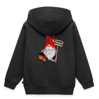 Gnome professionnel – Le gnome de Noël professionnel - Sweat Premium à capuche enfant bio - noir - Dos - AI Model Kid Male (0cm)