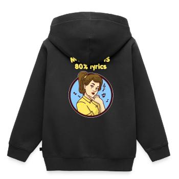 Amant de musique nerd accrocheur vie cadeau idée - Sweat Premium à capuche enfant bio - noir - Dos - AI Model Kid Male (0cm)