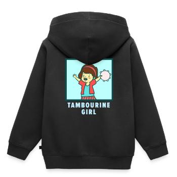 Tambourine Tambourine Gift idea - Kids Premium Organic Hoodie - black - Back - AI Model Kid Male (0cm)