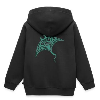 Raie raie raie maori - Sweat Premium à capuche enfant bio - noir - Dos - AI Model Kid Male (0cm)