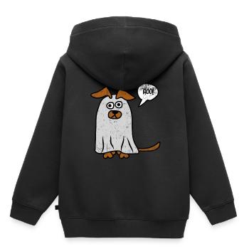 Ghost Scary Dog Holiday Halloween Gift - Kids Premium Organic Hoodie - black - Back - AI Model Kid Male (0cm)