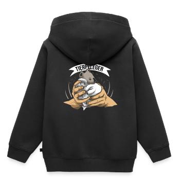 Parc animalier animalier - Sweat Premium à capuche enfant bio - noir - Dos - AI Model Kid Male (0cm)