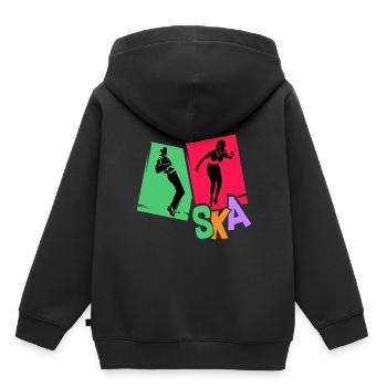 Musique ska - Sweat Premium à capuche enfant bio - noir - Dos - AI Model Kid Male (0cm)