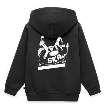 Genre de musique ska - Sweat Premium à capuche enfant bio - noir - Dos - AI Model Kid Male (0cm)
