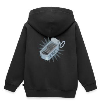 Sardines de hareng - Sweat Premium à capuche enfant bio - noir - Dos - AI Model Kid Male (0cm)