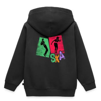 Cadeau de musique ska - Sweat Premium à capuche enfant bio - noir - Dos - AI Model Kid Male (0cm)