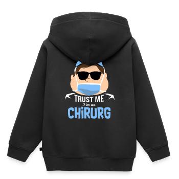 Chirurg Ärztin - Kinder Premium Organic Hoodie - Schwarz - Hinten - AI Model Kid Male (0cm)