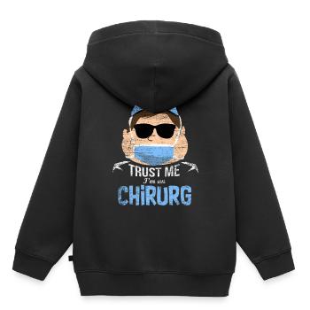 Cadeau chirurgien - Sweat Premium à capuche enfant bio - noir - Dos - AI Model Kid Male (0cm)