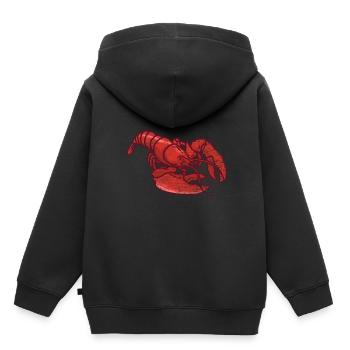 Hummer Meeresfrüchte - Kinder Premium Organic Hoodie - Schwarz - Hinten - AI Model Kid Male (0cm)