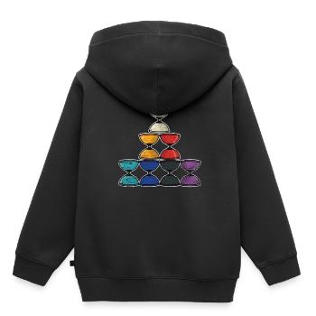Cadeau diabolo - Sweat Premium à capuche enfant bio - noir - Dos - AI Model Kid Male (0cm)