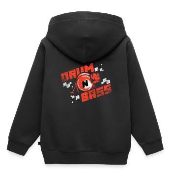 Drum n Bass Musiker Geschenk - Kinder Premium Organic Hoodie - Schwarz - Hinten - AI Model Kid Male (0cm)