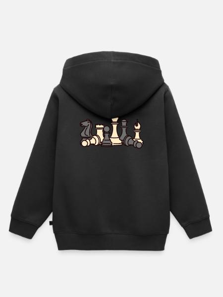 Schach - Kinder Premium Organic Hoodie - Schwarz