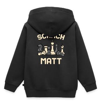 Schach Schachmatt Schachspieler - Kinder Premium Organic Hoodie - Schwarz - Hinten - AI Model Kid Male (0cm)