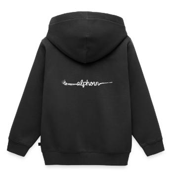 Alphorn - Sweat Premium à capuche enfant bio - noir - Dos - AI Model Kid Male (0cm)