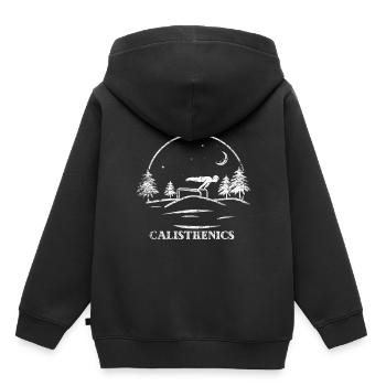 Calisthenics cadeau - Sweat Premium à capuche enfant bio - noir - Dos - AI Model Kid Male (0cm)
