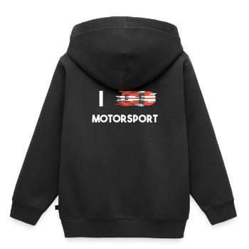 Motorsport - Kinder Premium Organic Hoodie - Schwarz - Hinten - AI Model Kid Male (0cm)