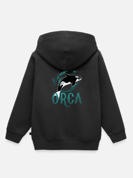Schwertwal Fisch Wal - Kinder Premium Organic Hoodie - Schwarz