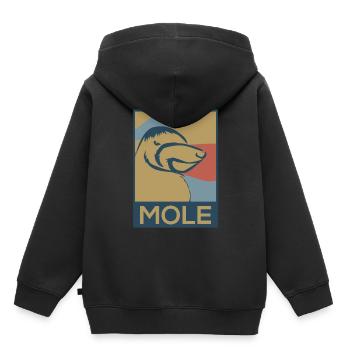 Maulwurf - Kinder Premium Organic Hoodie - Schwarz - Hinten - AI Model Kid Male (0cm)