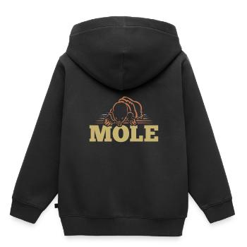 Maulwurf - Kinder Premium Organic Hoodie - Schwarz - Hinten - AI Model Kid Male (0cm)