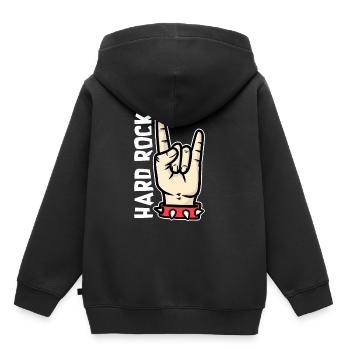 Hard rock - Kids Premium Organic Hoodie - black - Back - AI Model Kid Male (0cm)