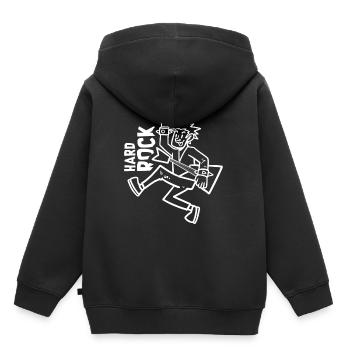 Hard rock - Kids Premium Organic Hoodie - black - Back - AI Model Kid Male (0cm)