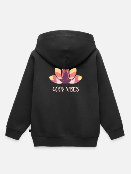 yoga - Sweat Premium à capuche enfant bio - noir