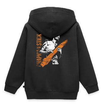 Chapman Stick Cadeau - Sweat Premium à capuche enfant bio - noir - Dos - AI Model Kid Male (0cm)