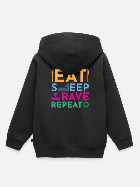 Rave Dance Electro - Kinder Premium Organic Hoodie - Schwarz