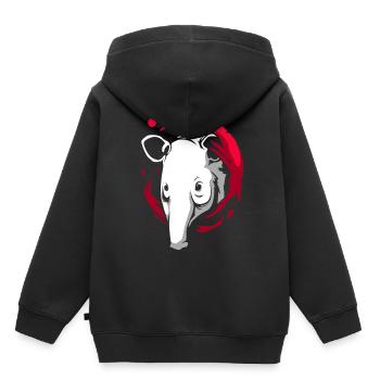 Tapire - Kinder Premium Organic Hoodie - Schwarz - Hinten - AI Model Kid Male (0cm)