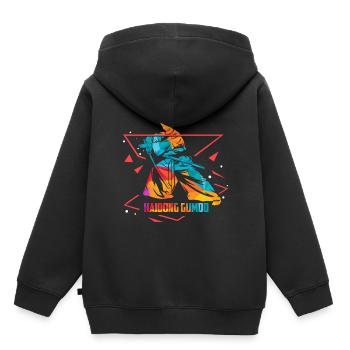 Haidong Gumdo - Sweat Premium à capuche enfant bio - noir - Dos - AI Model Kid Male (0cm)