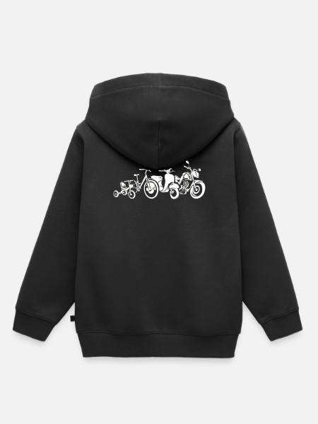 Motorrad Fahrrad Dreirad - Kinder Premium Organic Hoodie - Schwarz