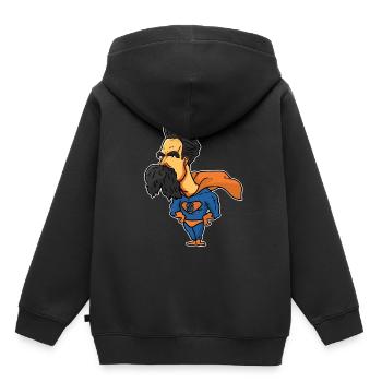 Friedrich Nietzsche - Sweat Premium à capuche enfant bio - noir - Dos - AI Model Kid Male (0cm)