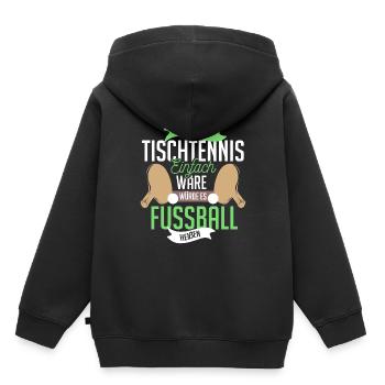 Tischtennis - Kinder Premium Organic Hoodie - Schwarz - Hinten - AI Model Kid Male (0cm)