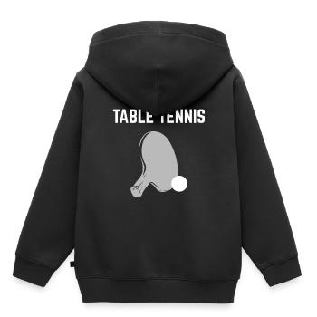 Table Tennis Tischtennis Pingpong - Kinder Premium Organic Hoodie - Schwarz - Hinten - AI Model Kid Male (0cm)