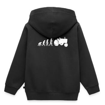 Bauer - Kinder Premium Organic Hoodie - Schwarz - Hinten - AI Model Kid Male (0cm)