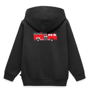 fire Department - Kids Premium Organic Hoodie - black - Back - AI Model Kid Male (0cm)