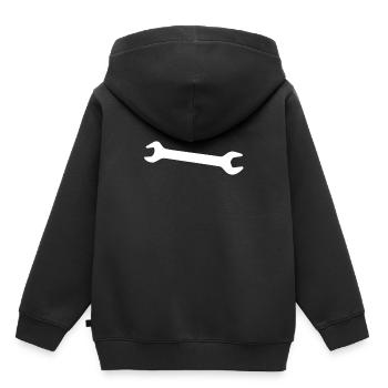 Mechaniker - Kinder Premium Organic Hoodie - Schwarz - Hinten - AI Model Kid Male (0cm)