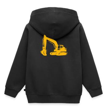 Conducteur de pelle chantier de pelle - Sweat Premium à capuche enfant bio - noir - Dos - AI Model Kid Male (0cm)