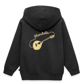 Mandola Geschenk - Kinder Premium Organic Hoodie - Schwarz - Hinten - AI Model Kid Male (0cm)