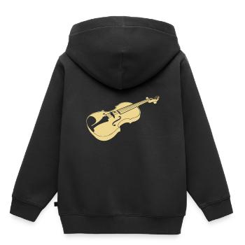 viola - Kids Premium Organic Hoodie - black - Back - AI Model Kid Male (0cm)