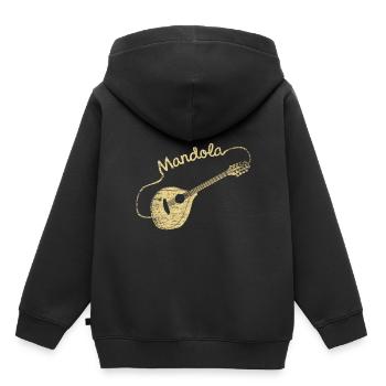 Mandola Geschenk - Kinder Premium Organic Hoodie - Schwarz - Hinten - AI Model Kid Male (0cm)