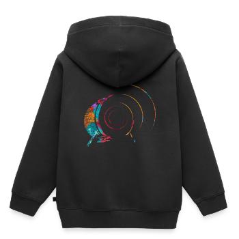 Drum n Bass Geschenk - Kinder Premium Organic Hoodie - Schwarz - Hinten - AI Model Kid Male (0cm)
